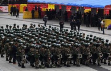 El China vs Corea del Sur blindado por el ejército