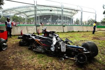 El espectacular accidente de Fernando Alonso en Australia