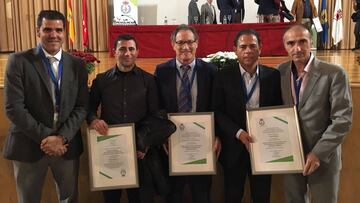 Victor Paredes, Antonio Campos, José Ángel García, Javier Miñano e Ignacio Melendro, en el acto de COPLEF.