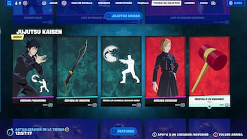 fortnite jujutsu kaisen como conseguir las skins yuji itadorimegumi fushiguro nobara kugisaki satoru gojo