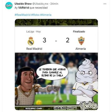 Aluvión de memes tras la polémica del Madrid - Almería