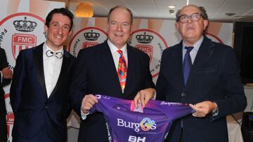 El pr赤ncipe Alberto de M車naco recibe a Langellotti y al Burgos BH