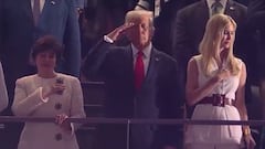 Super Bowl crowd explodes in cheers as Trump shown during national anthem