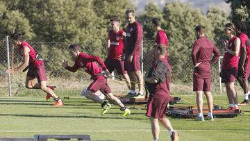 Sesión aeróbica para el Atlético: correr 15 kilómetros