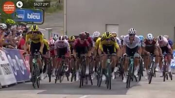 Último km de la 1ra etapa del Dauphiné: Jumbo sigue a tope