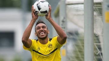 Aubameyang ya se est&aacute; entrenando con el Dortmund.