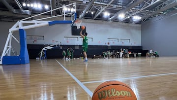 El Unicaja, durante una sesión esta semana en Singapur.