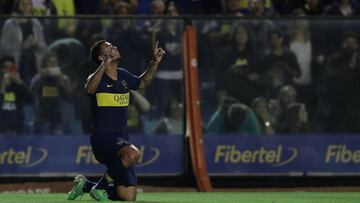 Edwin Cardona celebra uno de los tantos en la victoria ante Tigre