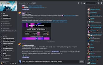 Así luce un servidor de Discord.
