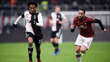 Cuadrado, una de las figuras en el empate de Juventus ante Milan