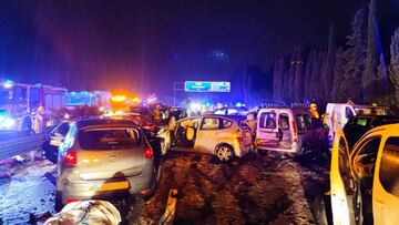 Accidente m&uacute;ltiple en la C-32 en Calella (Barcelona).