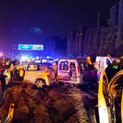 Colisión múltiple en Barcelona con 50 coches implicados