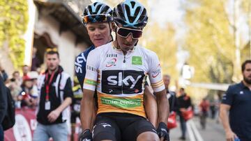 Froome y Bernal durante la Volta a Catalunya.