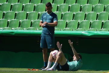 Iñigo Vicente está en la recta final de su recuperación y podría tener minutos contra el Athletic.