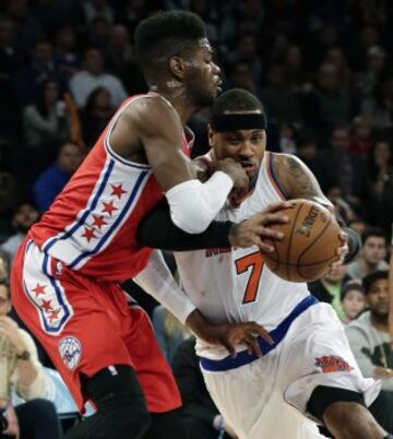Carmelo Anthony ante Nerlens Noel.