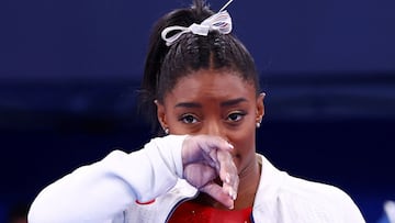 Simone Biles of the United States during the Women&#039;s Team Final. 