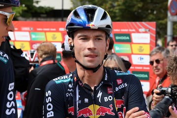 Primoz Roglic, antes del inicio de la 19 etapa de la Vuelta a España 2024 entre Logroño y el alto de Moncalvillo.
