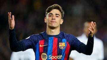 Pablo Martin Gavira Gavi of FC Barcelona during Copa del Rey match, Semi-Finals, second leg between FC Barcelona v Real Madrid. played at Spotify Camp Nou Stadium on April 5, 2023 in Barcelona, Spain. (Photo by Sergio Ruiz / Pressinphoto / Icon Sport)