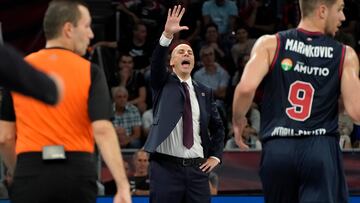 Joan Peñarroya durante el partido de la tercera jornada de la EuroLiga.