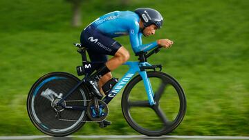 Mikel Landa, en la contrarreloj de San Marino.