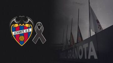 Las banderas del Ciutat de Valencia ondean a media asta por el coronavirus