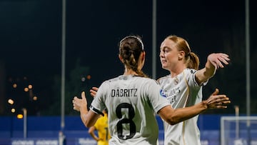 01/11/25 PARTIDO FUTBOL FEMEINO PRIMERA DIVISION FEMENINA LIGAF RCD ESPANYOL - REAL MADRID FEMENINO GOL DABRITZ 0-1 ALEGRIA