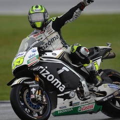 Pole de Crutchlow pasada por agua con caída de Márquez