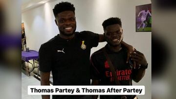 Thomas Partey presenta a su doble