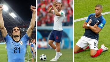 Cavani y Mbappé se meten en la pelea por la Bota de Oro del Mundial.
