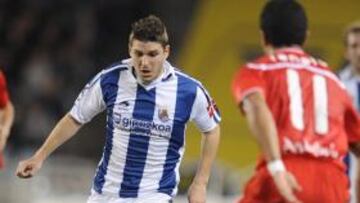 Sutil, con la Real Sociedad.