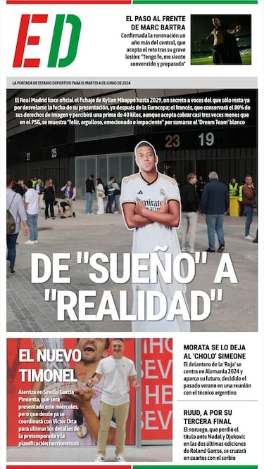 Las portadas del fichaje de Mbappé