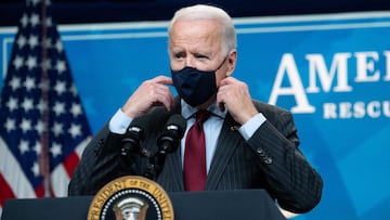 Joe Biden en el edificio de oficinas ejecutivas de Eisenhower en Washington, DC, el 22 de febrero de 2021.