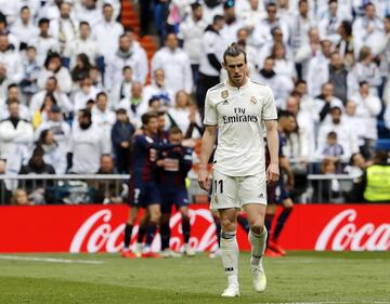 Bale, pitado por el Bernabéu desde el inicio del partido. El jugador galés escuchó los pitidos del público tras varias acciones en las que no estuvo especialmente acertado.
