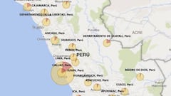 Mapa de casos por coronavirus por departamento en Perú: hoy, 1 de junio