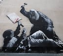 El artista callejero Banksy reaparece: así es su provocativa última obra en la Corte Suprema de Inglaterra