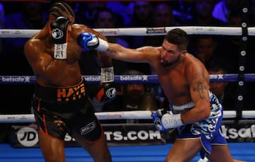 David Haye in action against Tony Bellew.