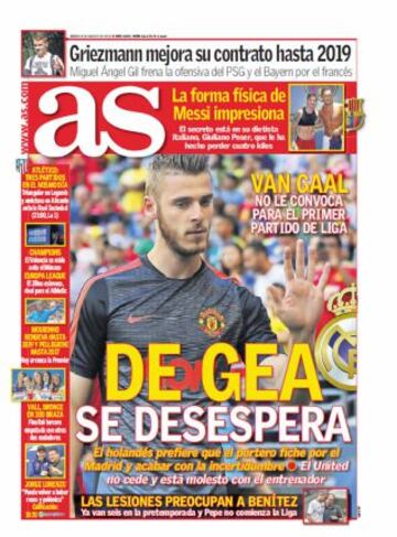 Las portadas de AS de agosto