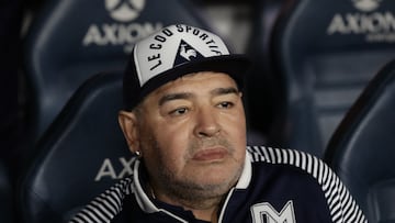 Diego Armando Maradona, en su etapa como técnico de Gimnasia.