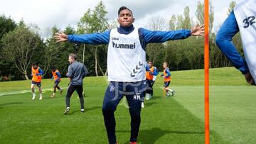 Alfredo Morelos, delantero colombiano del Rangers.