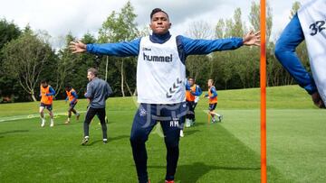 Alfredo Morelos, delantero colombiano del Rangers. 