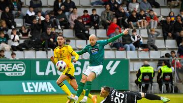 Jon García, en un partido del Racing de Ferrol.