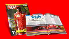 Hamilton vestido de Ferrari en Autosprint.