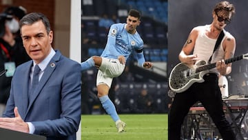 Imagen de Pedro Sánchez, Ferrán Torres y Mark Foster.