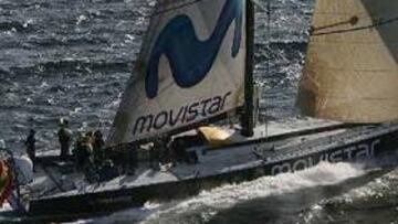 <b>VOLVO OCEAN RACE. </b>El 'Movistar' mantiene sus opciones de triunfo a un día de la meta de la quinta etapa.