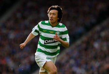 Antes de jugar en el Espanyol, el jugador nacido en Yokohama defendi¨® la camiseta del Celtic.