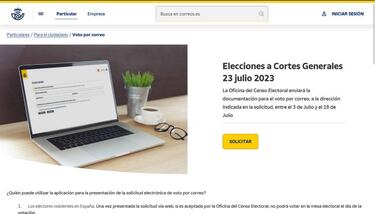 Elecciones Generales 23J: ya puedes pedir el voto por correo en Internet