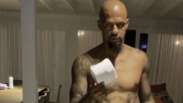 Fiel a su estilo: Felipe Melo hizo la mejor versión del 'confort challenge'