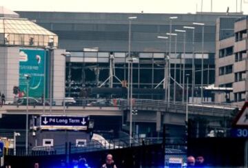 Evacuación del aeropuerto de Bruselas.