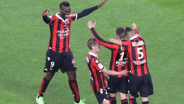 Valentin Eysseric celebrando el gol del triunfo del Niza.