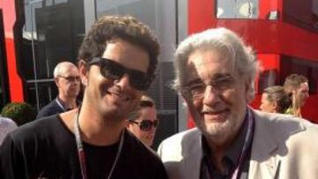 <b>INVITADO ILUSTRE. </b>Plácido Domingo con Manuel Franco.